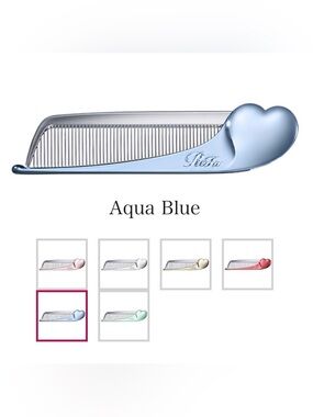 REFA BNIB heart comb foldable aira aqua blue hair comb brush accessories